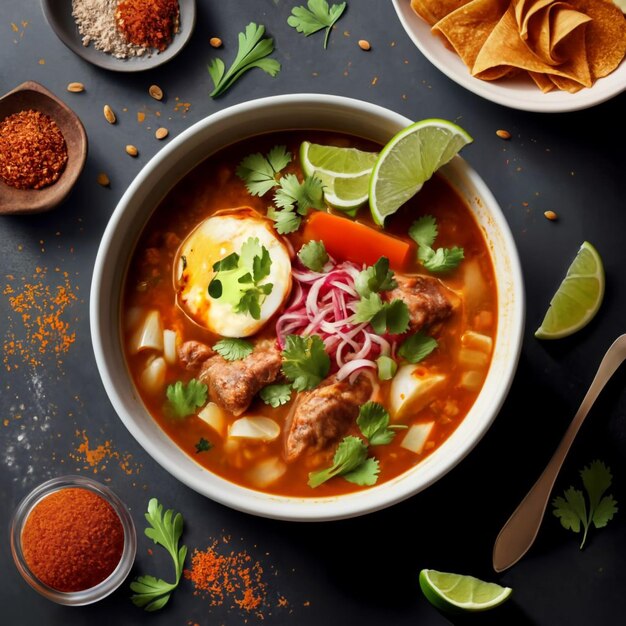 Imagen de la comida mexicana Pozole