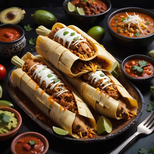 Imagen de la comida mexicana Tamales