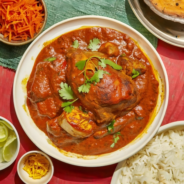 Imagen de la comida tradicional de Cachemira