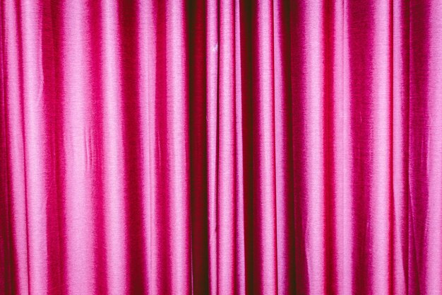 Foto imagen completa de la cortina rosada