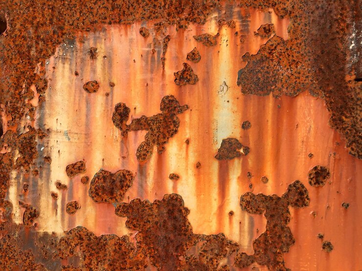 Foto imagen completa de metal oxidado