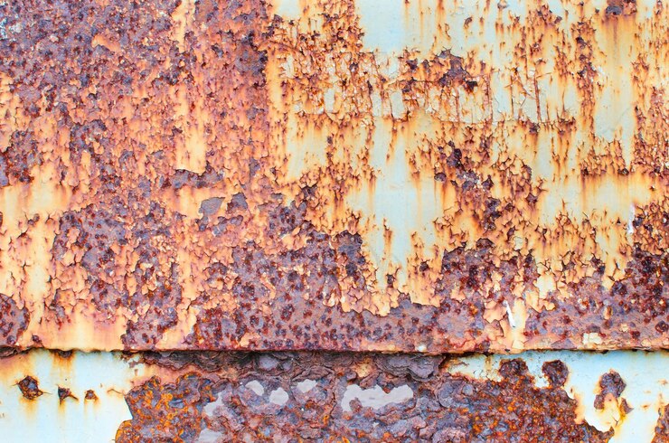 Foto imagen completa de metal oxidado