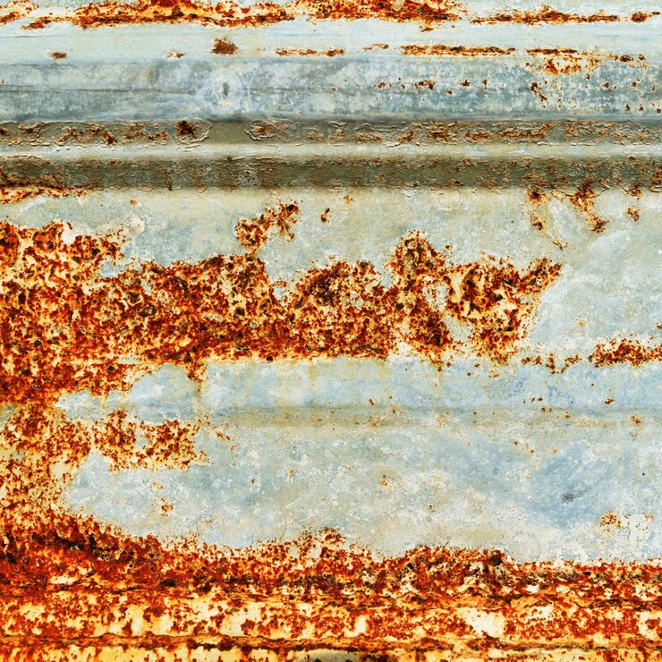 Foto imagen completa de metal oxidado