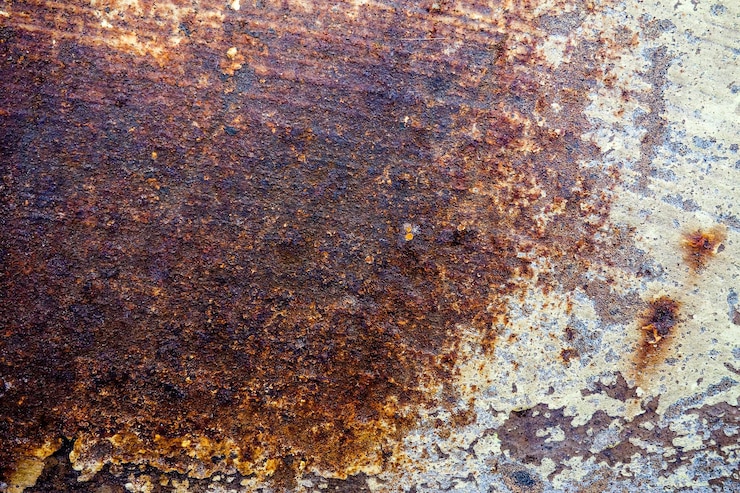 Foto imagen completa de metal oxidado