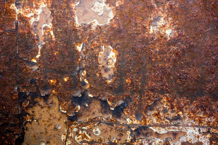Foto imagen completa de metal oxidado