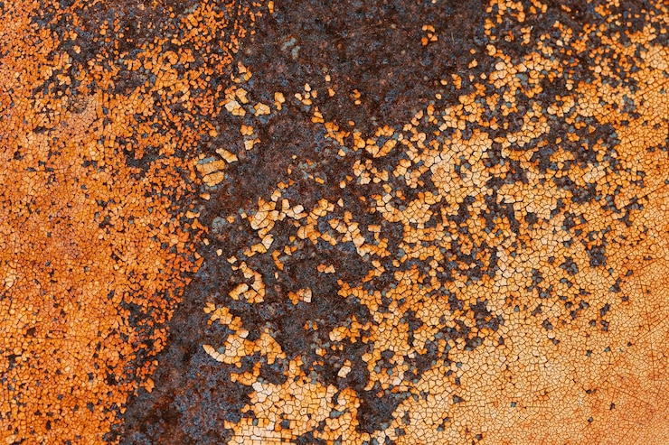 Foto imagen completa de metal oxidado