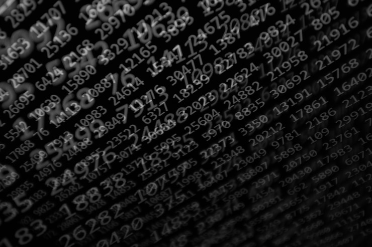 Foto imagen completa de los números en la pantalla