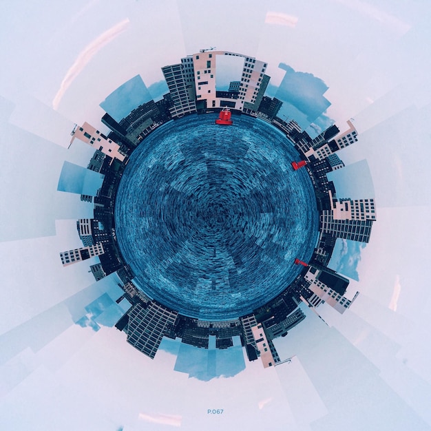 Imagen compuesta digital de la ciudad desde el mar