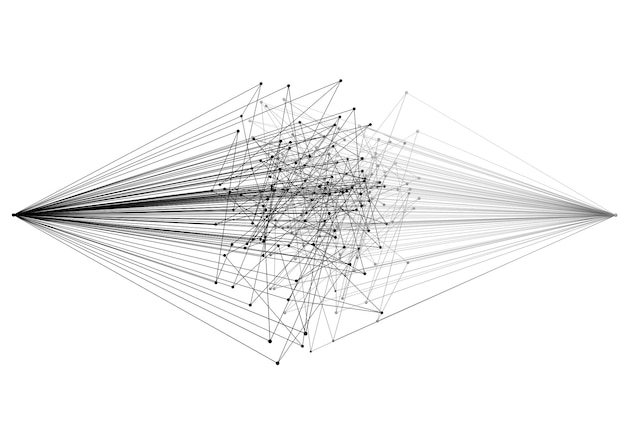 Imagen compuesta digital de forma geométrica contra un fondo blanco