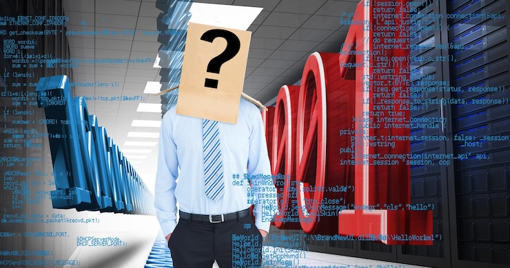 Foto imagen compuesta de empresario anónimo
