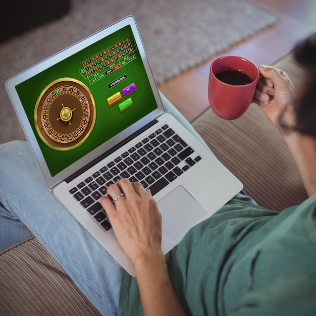 Imagen compuesta de juego de ruleta online