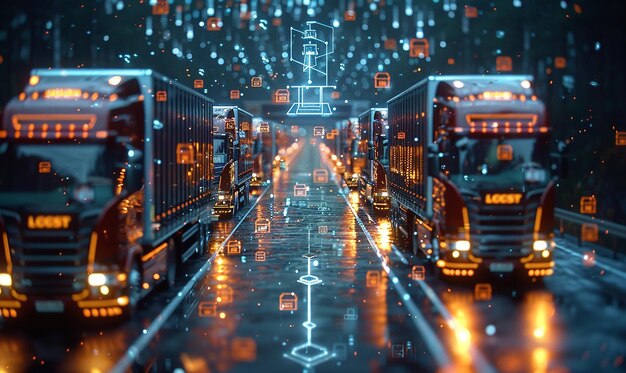 Imagen conceptual de la logística y la cadena de suministro