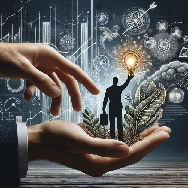 imagen conceptual logrando objetivos de vida