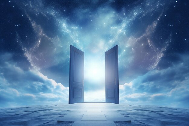 Imagen conceptual de una puerta misteriosa en el Generativo ai