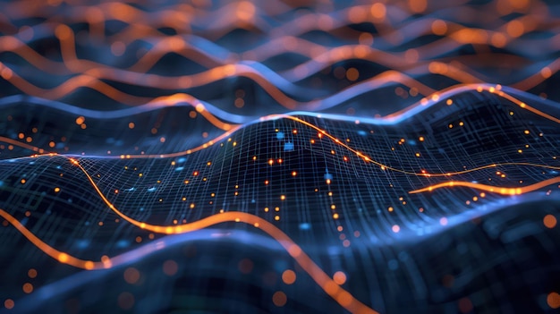 Una imagen conceptual de una red neuronal artificial