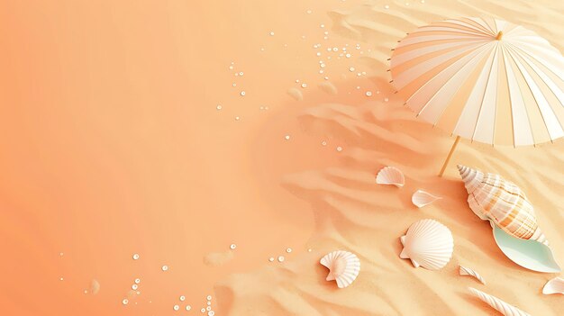 una imagen de conchas en una playa con una concha en forma de corazón