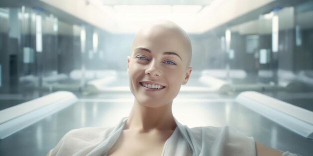 Una imagen conmovedora la sonrisa de un paciente con cáncer captura la fortaleza