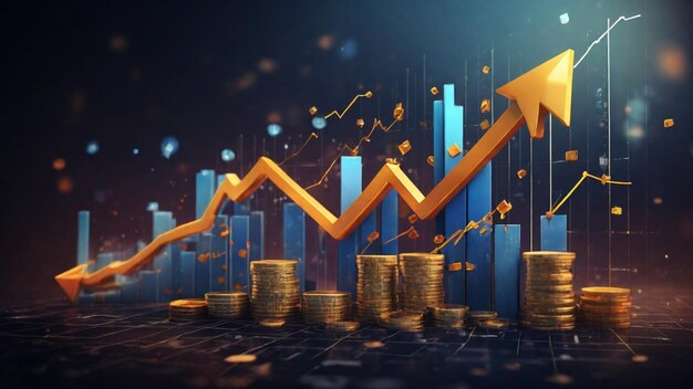 Foto imagen convincente en 4k que ilustra el concepto de crecimiento de la inversión