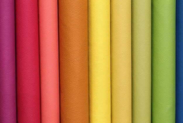 Imagen en cuadro completo de cuero multicolor
