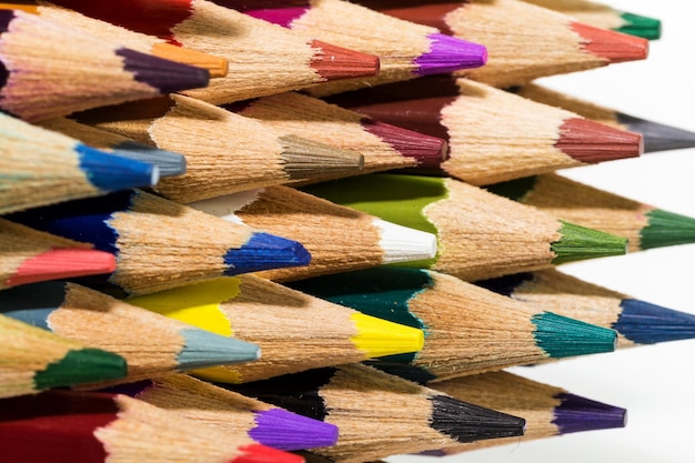 Imagen en cuadro completo de lápices de colores