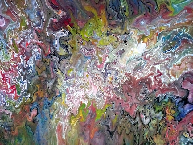 Imagen en cuadro completo de pintura multicolor