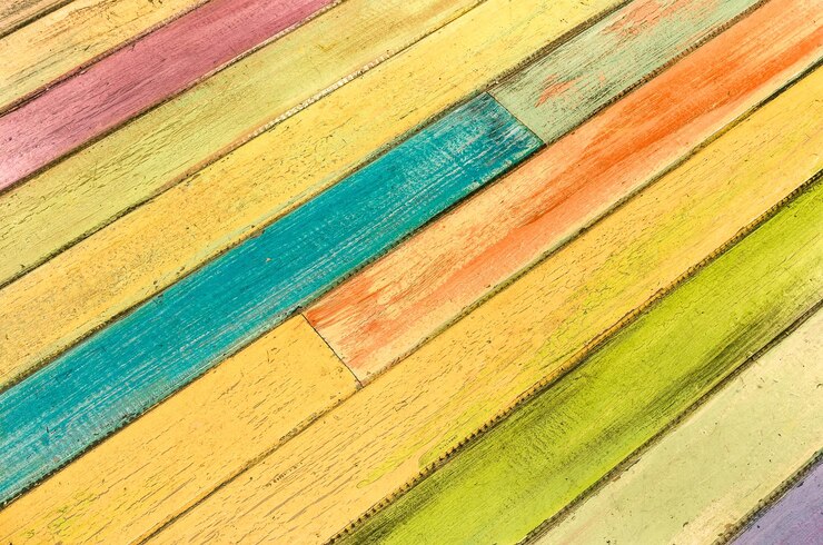 Foto imagen en cuadro completo de tablero de suelo de varios colores