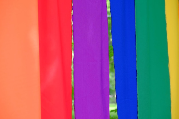 Imagen en cuadro completo de tela multicolor