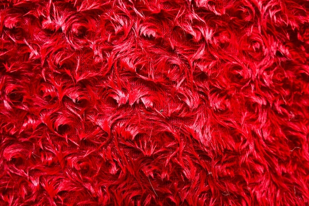 Imagen en cuadro completo de textil blando rojo