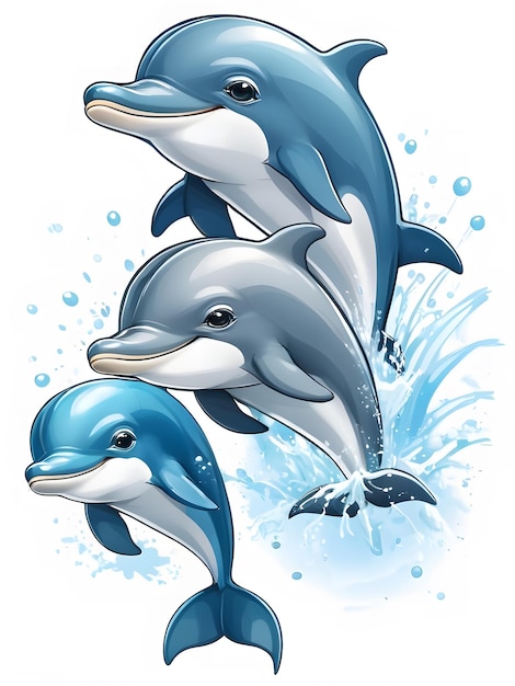 una imagen de delfines que tiene las palabras delfines en él