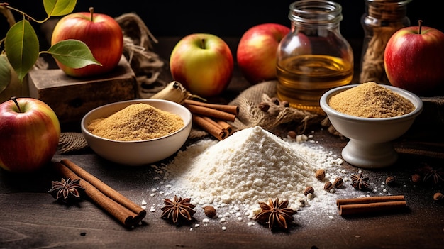 Foto imagen de las delicias del otoño que representa el horneado con ingredientes frescos