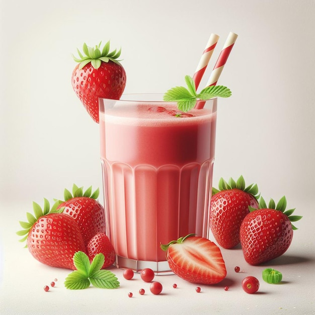 Imagen del delicioso jugo de fresa