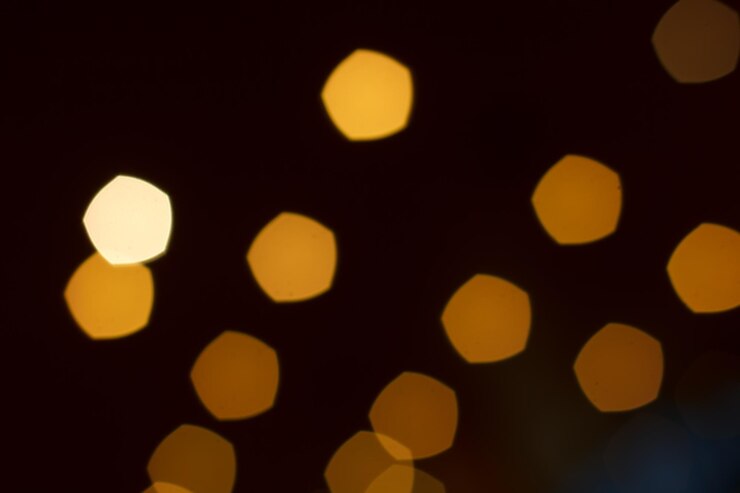 Foto imagen desfocada de luces iluminadas
