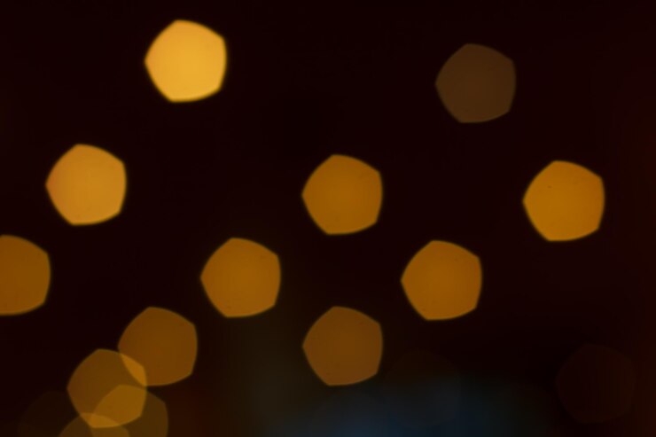 Foto imagen desfocada de luces iluminadas
