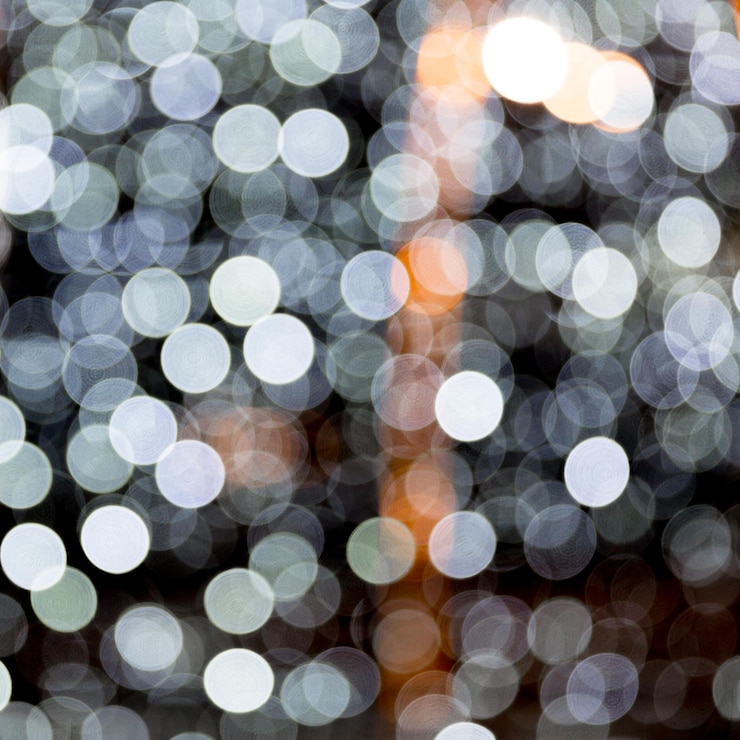 Foto imagen desfocada de luces iluminadas