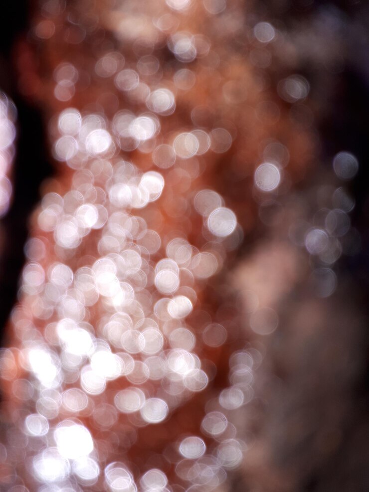 Foto imagen desfocada de luces iluminadas