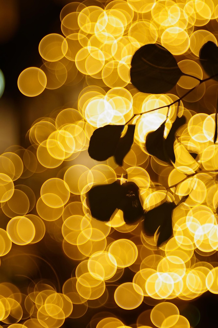 Foto imagen desfocada de luces iluminadas