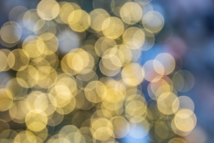 Foto imagen desfocada de luces iluminadas