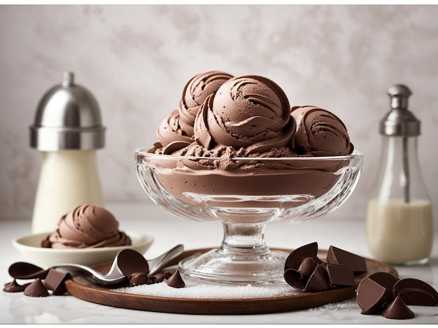 Imagen del desierto de helado de chocolate.