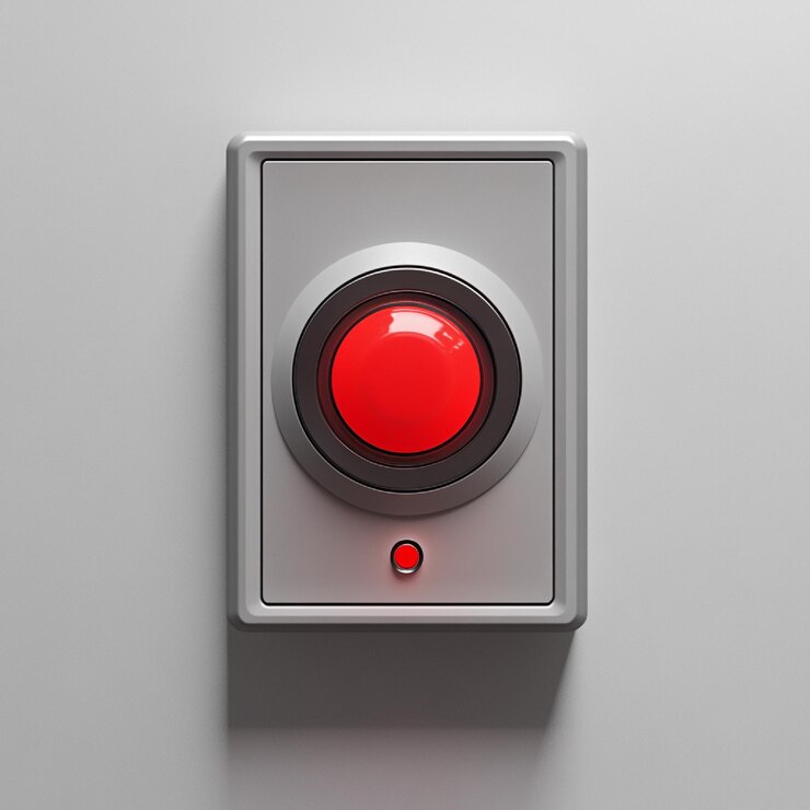Foto una imagen detallada de un dispositivo de seguridad personal, como un botón de pánico o un sistema de alerta1