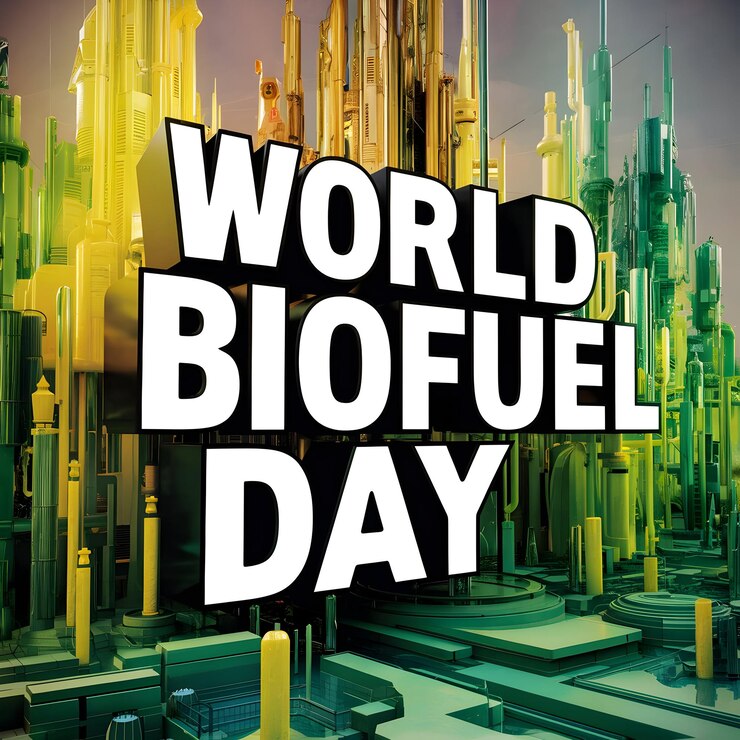 Foto una imagen de un día mundial de biocombustibles en una ciudad