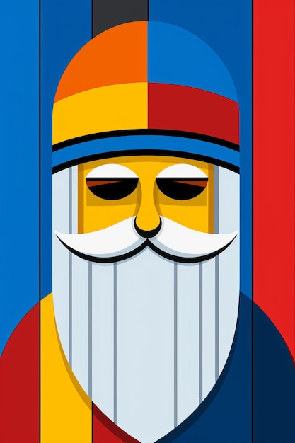 una imagen de un dibujo animado de Santa Claus buscando azul y amarillo 41