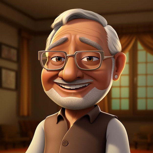 Imagen de dibujos animados de Nitish Kumar Nitish Kumar Kumar AI