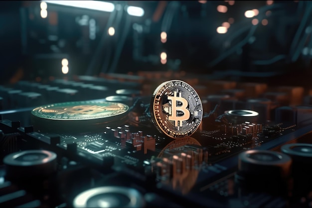 Una imagen digital de un bitcoin
