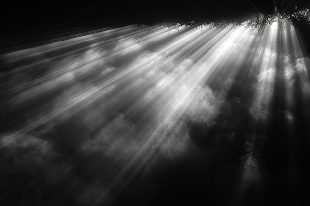 Imagen digital de rayos de luz blanca aislados en fondo negro fotografía de alta resolución