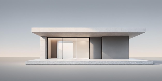 Imagen de diseño conceptual de casas residenciales de moda en 3D