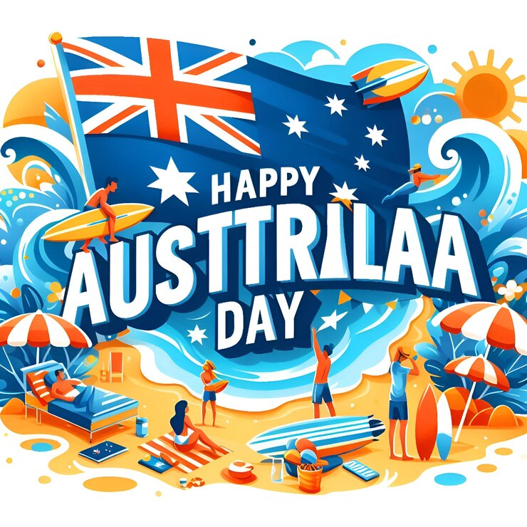 Imagen del diseño del estandarte del día australiano