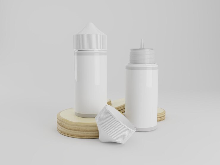Imagen de dos botellas Color blanco con ángulo frontal