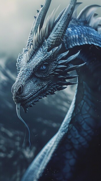 imagen de dragón generada por inteligencia artificial ultra realista