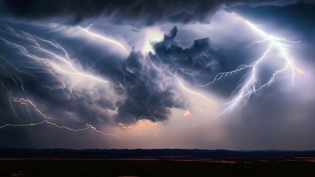 Una imagen dramática y atmosférica de un fondo de tormenta