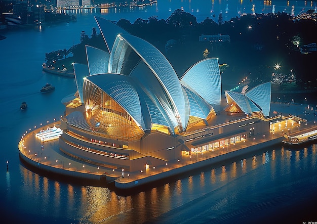 Foto una imagen de un edificio con la palabra sydney en él